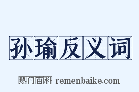 孙瑜反义词是什么意思的图片